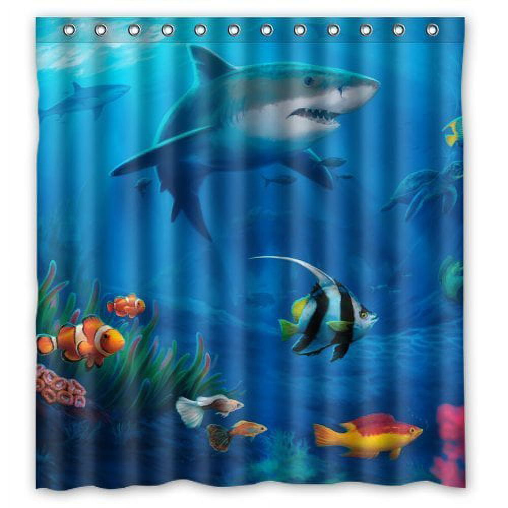 HelloDecor Underwater World Shark and Coral Fish Sea Ocean Animal