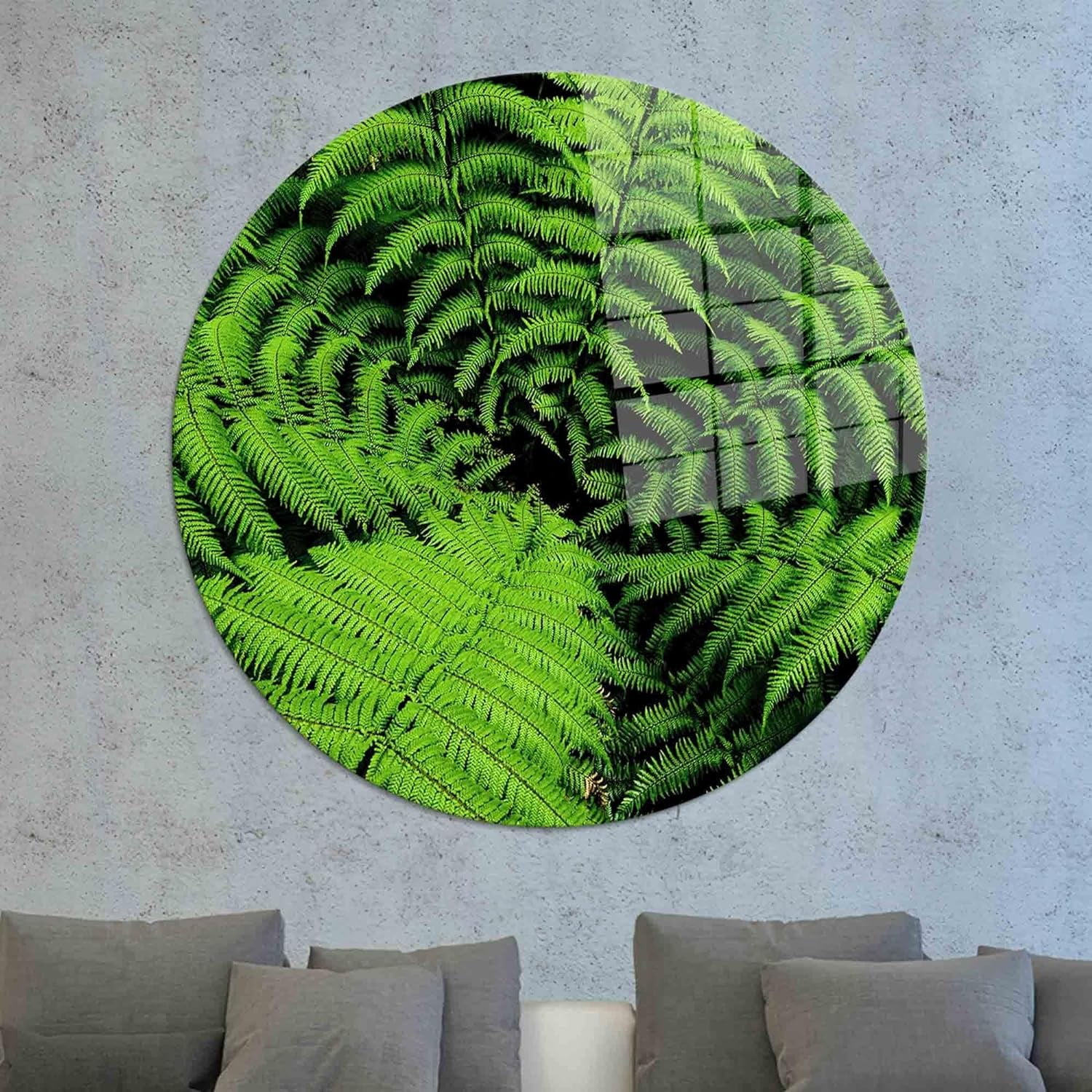 HelloGlass Round Glass Wall Art Modern, Glass Wall Art, Glass Wall Art