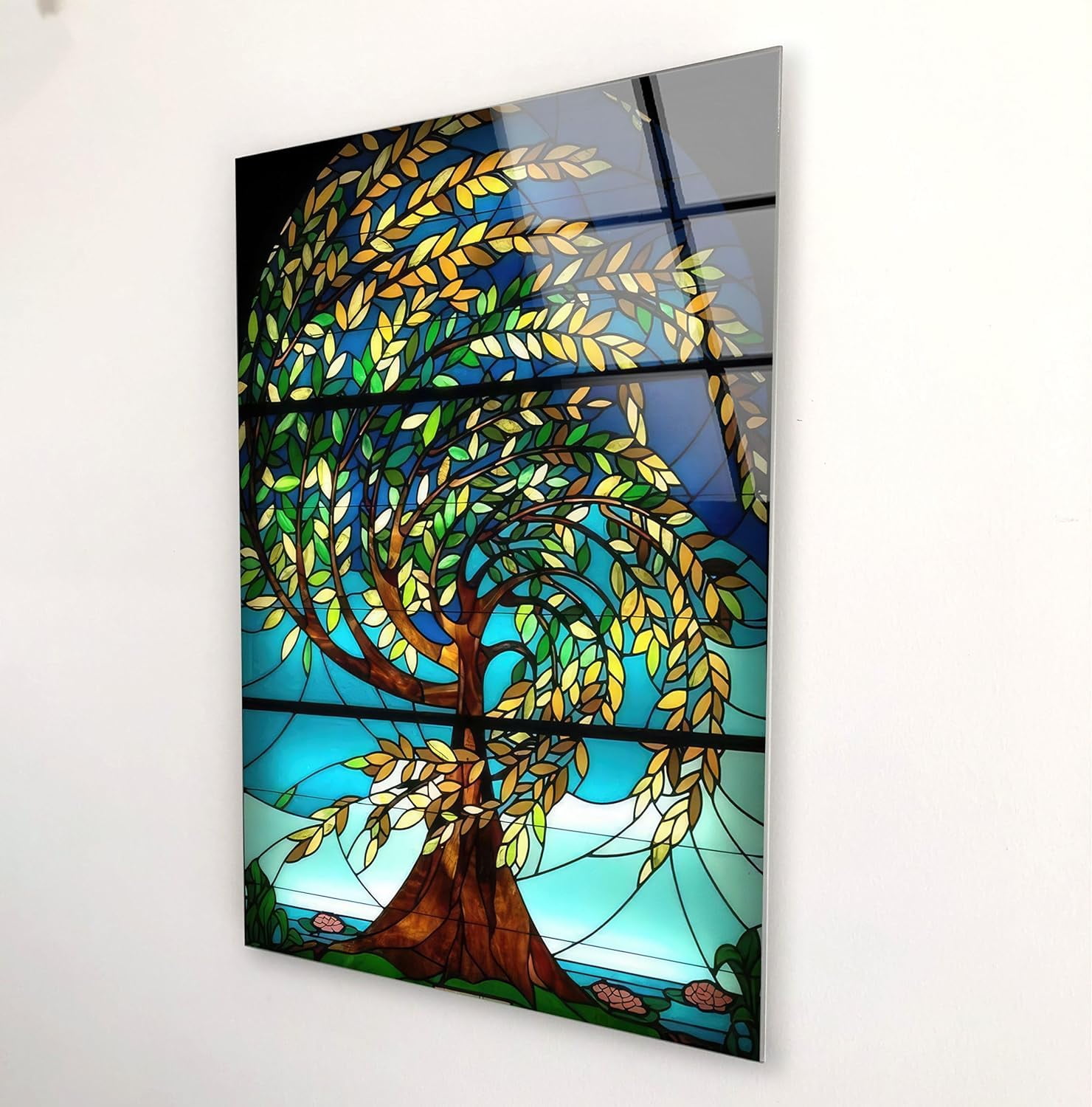 Tempered Glass Wall Art, Glass Painting Art, Home Wall Decor, Living Room Wall Art, Decor For Bedroom, Extra Large Wall Art, Wall Hanging