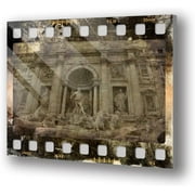 HelloGlass Tempered Glass Wall Art Decor Trevi fountain Prints On Glass Paingting Picture Modern Artworks For Living Room Bedroom Office 12x8inch