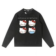 HelloKitty Co branded Sweater Women‘s Round Neck Autumn Kitty Coat Loose Small Man Versatile Fashion
