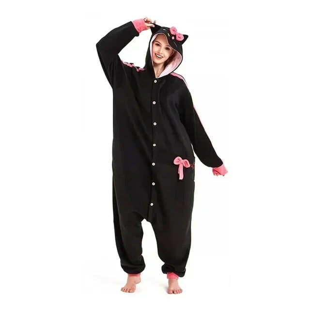 Anime Onesie Unisex Zipper Pajama Flannel Sleepwear Women Girl Adult Green  Kigurumis Homewear Winter Cute Overalls Thick - Onesies - AliExpress