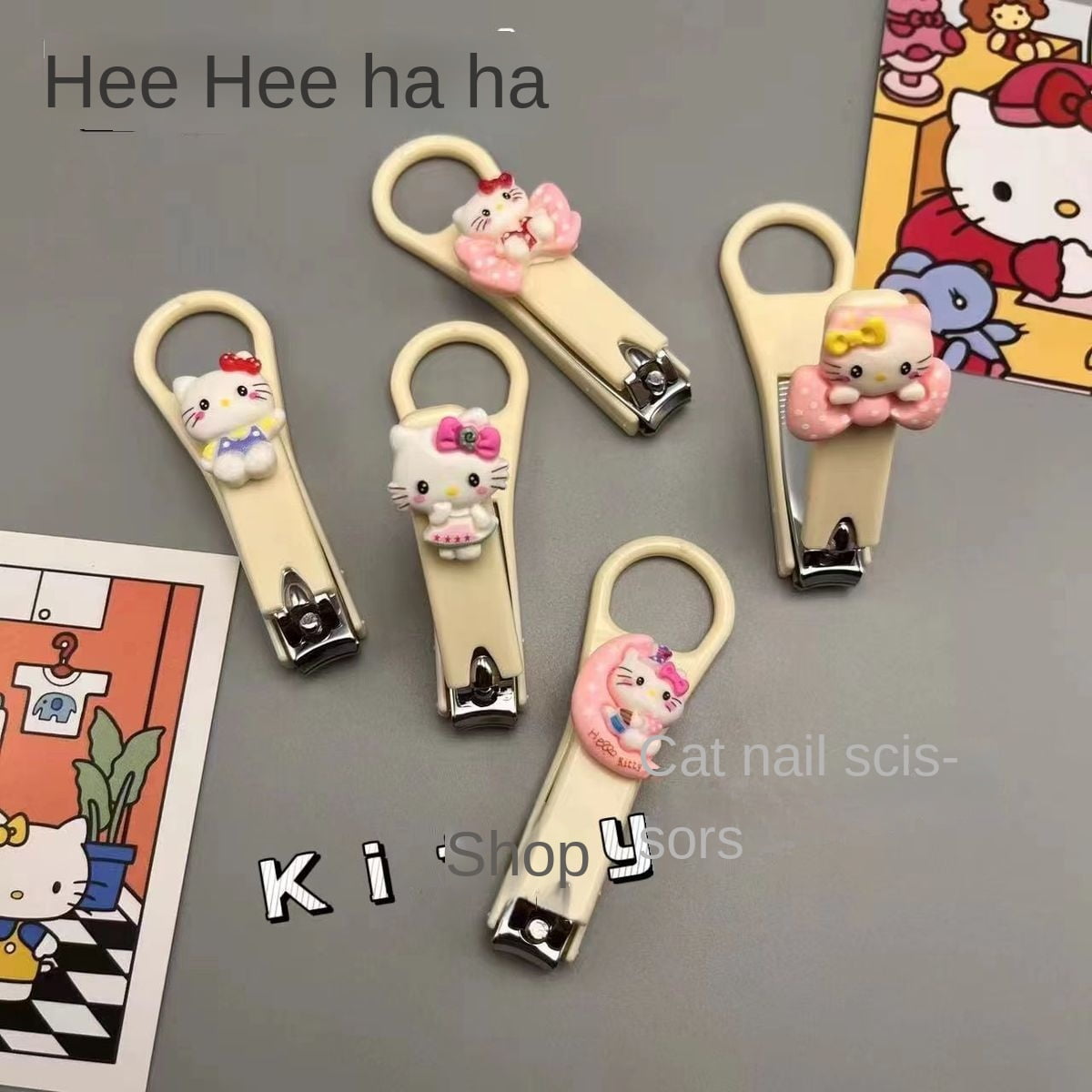 HelloKitty nail clippers cartoon nail scissors high value portable nail