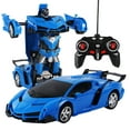 thumbnail image 1 of 〖Hellobye〗1：18 Electric Remote Control Car1 Button Remote Control Deformable Vehicle Robot, 1 of 6