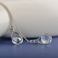 thumbnail image 1 of ãHellobyeã1 Pair Women Tassel Jewelry Zircon Eardrop Silver Water Drop Earrings, 1 of 1