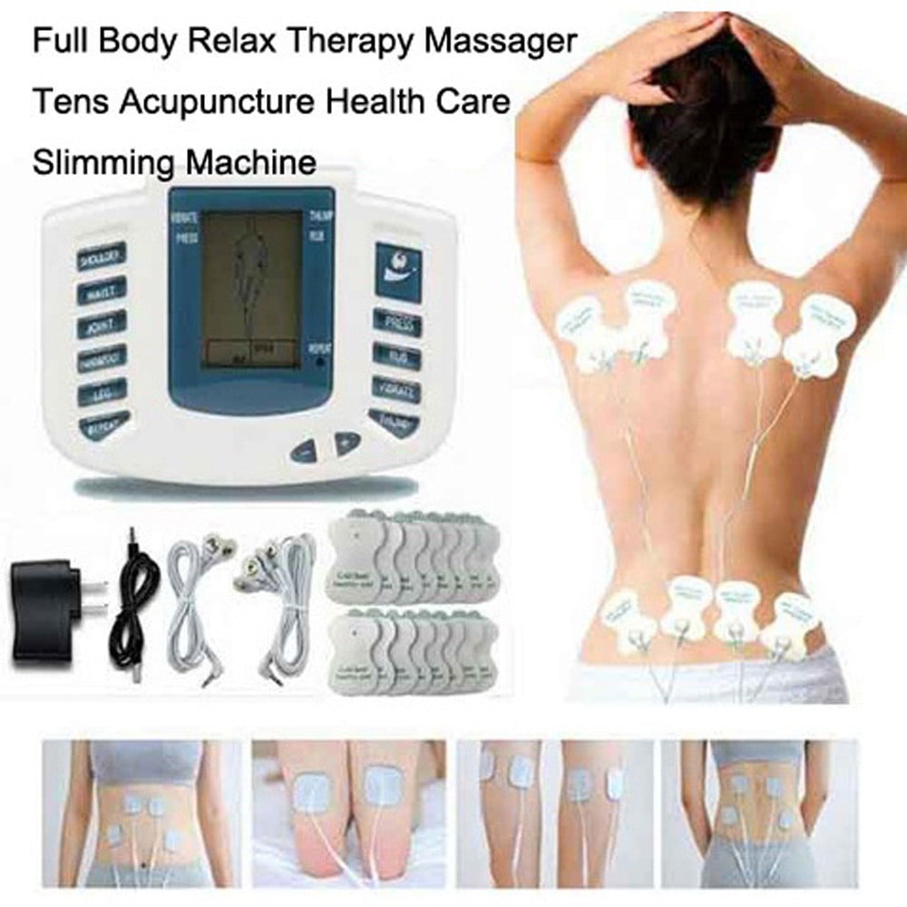 〖Hellobye〗Electrical Stimulator Full Body Relax Muscle Therapy Massager Pulse Tens 16 pads