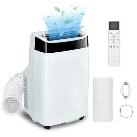 Hellone 10,000 BTU Portable Air Conditioner, Cools up to 450 Sq. Ft, Versatile Floor AC Unit With Dehumidifier & Fan, Auto, Sleep Modes, Remote Control & Window Kit Included