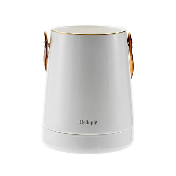 Hellopig Kitchen utensil crocks, Utensil Holder for Kitchen Counter, 6.7" Ceramic Utensil Crock Countertop Utensils Organizer, White