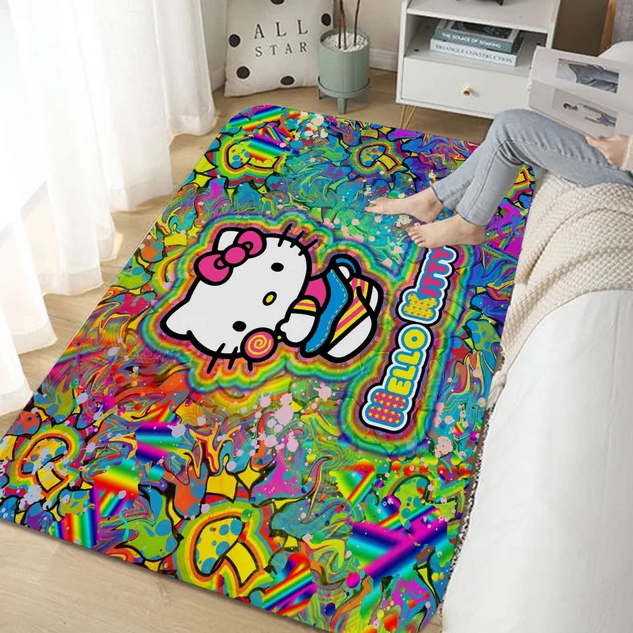 Hellos Cat Kitty Floor Mat Bath Mat Nordic Style Home Doormat Bathroom