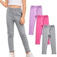 thumbnail image 1 of Hellosay Baby 3 Pack Leggings Cotton Elastic Waist Ruffle Hem Strecth Comfortable Solid Casual Dance Pants Size 1-9, 1 of 9