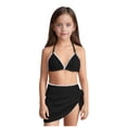 thumbnail image 1 of Hellosay Girls Two Piece Swimsuits Shell Stitched Bikini Adjustable Drawstring Bathing Suit Vacation Swimwear Size 8-16, 1 of 5