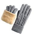 thumbnail image 1 of Hellosay Gloves Winter Women Knit Thermal Warm Fleece Lined Christmas Gifts Gray, 1 of 3