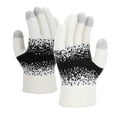 thumbnail image 1 of Hellosay Gloves Winter Women Knit Thermal Warm Touch Screen Gloves Christmas Gifts White, 1 of 5