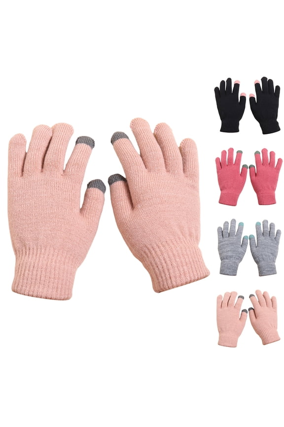 Gloves Winter Women Thermal Warm Christmas Gifts Pink