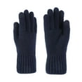 thumbnail image 1 of Hellosay Gloves for Women Cold Weather Knit Thermal Warm Solid Christmas Gifts Navy, 1 of 2
