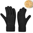 thumbnail image 1 of Hellosay Gloves for Women Cold Weather Knit Thermal Warm Touch Screen Gloves Christmas Gifts Black, 1 of 3