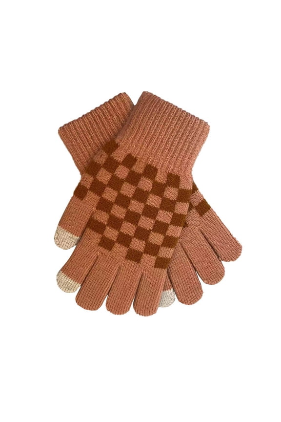 Gloves for Women Cold Weather Knit Thermal Warm Touch Screen Gloves Christmas Gifts Orange