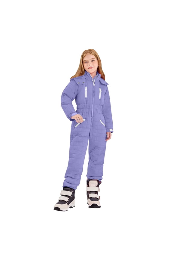 Kids Snow Suit for Boys Girls Waterproof Windproof Ski Suits One Piece Jumpsuit Snowsuit Winter Outdoor Overalls 2-8T