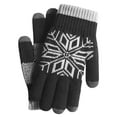 thumbnail image 1 of Hellosay Mens Gloves for Cold Weather Knit Thermal Warm Christmas Gifts Black, 1 of 2