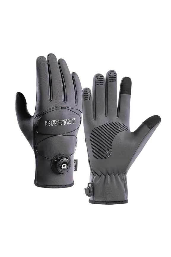 Mens Ski Snow Warm Gloves Thermal Warm Touch Screen Gloves Christmas Gifts Gray