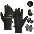 thumbnail image 1 of Hellosay Mens Winter Ski Snow Warm Gloves Thermal Warm Touch Screen Gloves Christmas Gifts Black, 1 of 10