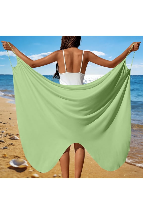 Pool Towels for Adults for Women Solid Lightweight Cover Up Swim Beach Large Blanket Vacation Dresses Green L