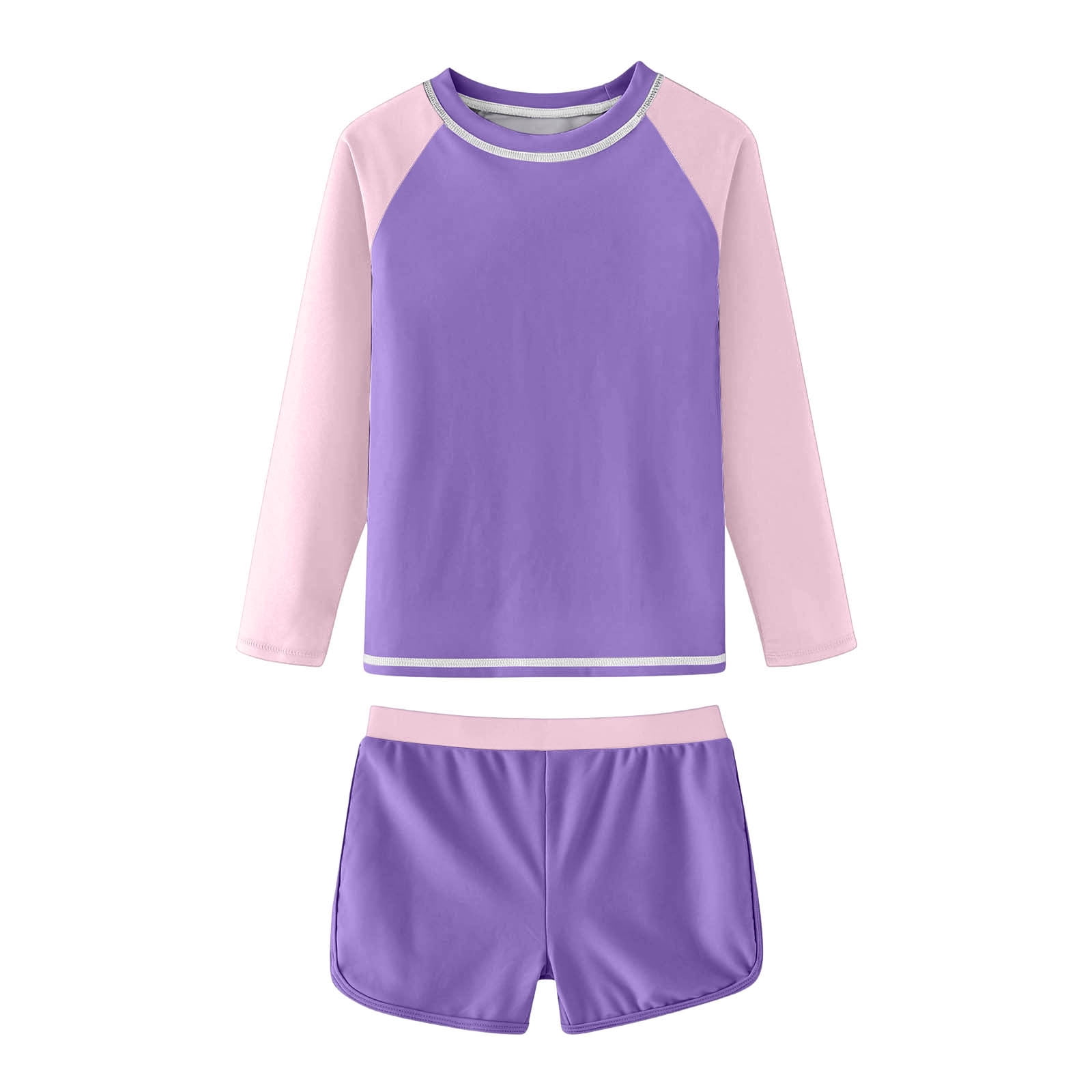 Modesty Guards Hellosay Rash Guards for Girls Strecthy Long Sleeve Tankini Modest ...