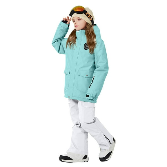 Hellosay Ski Suits Big Kids Boys Girls Waterproof Windproof 2 Piece Snowsuit Pant and Jacket Snow Suit Winter Outdoor Overalls 3-12T