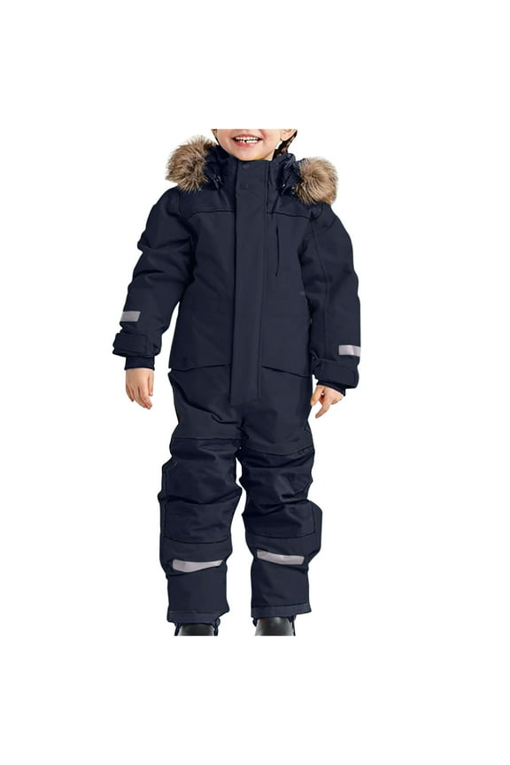 Ski Suits Big Kids Boys Girls Waterproof Windproof Snowsuit One Piece Jumpsuit Snow Suit Winter Outdoor Overalls 1-15T