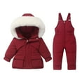 thumbnail image 1 of Hellosay Ski Suits for Kids Boys Girls Waterproof Windproof 2 Piece Snowsuit Jumpsuit and Jacket Snow Suit Winter Outdoor Overalls 6 Months-3T, 1 of 6