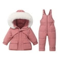 thumbnail image 1 of Hellosay Ski Suits for Kids Boys Girls Waterproof Windproof 2 Piece Snowsuit Jumpsuit and Jacket Snow Suit Winter Outdoor Overalls 6 Months-3T, 1 of 7