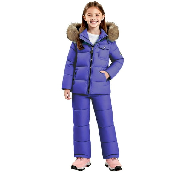 Hellosay Snow Suits for Kids Boys Girls Waterproof Windproof 2 Piece Ski Suits Pant and Jacket Snowsuit Winter Outdoor Overalls 1-6T