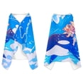 thumbnail image 1 of Hellosay Toddler Beach Towel with Hood Kid Dry Fast Bathrobe Baby Boys Girls Swim Bath Snap Button Summer Accessories 27"x61", 1 of 6