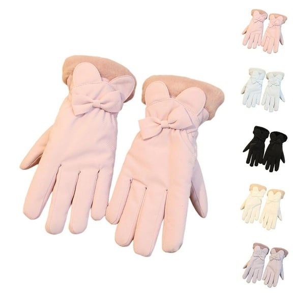 Hellosay Winter Ski Snow Warm Gloves Women Thermal Warm Solid Touch Screen Gloves Christmas Gifts Pink