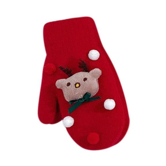 Hellosay Women Winter Gloves Knit Thermal Warm Christmas Gifts Red