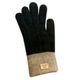 thumbnail image 1 of Hellosay Womens Gloves Knit Thermal Warm Christmas Gifts Black, 1 of 2