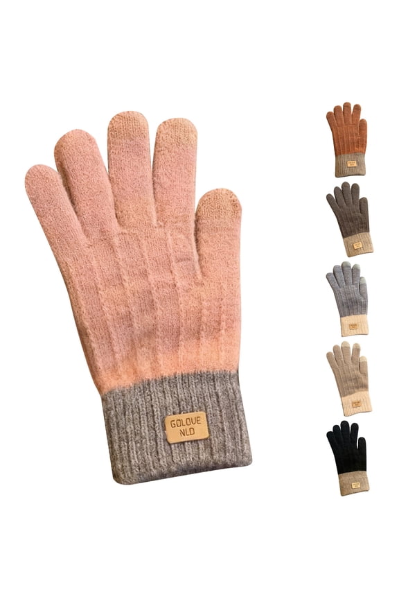 Womens Gloves Knit Thermal Warm Christmas Gifts Pink