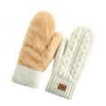 thumbnail image 1 of Hellosay Womens Winter Gloves Knit Thermal Warm Fleece Lined Christmas Gifts White, 1 of 6