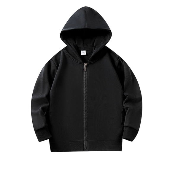 Hellosay Zip Up Sweatshirt for Girls Size 1-2 Winter Long Sleeve Hooded Sweatshirt Heavyweight Casual Tops with Pockets