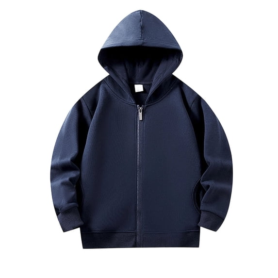 Hellosay Zip Up Sweatshirt for Girls Size 9-10 Winter Long Sleeve Hooded Sweatshirt Heavyweight Casual Tops with Pockets