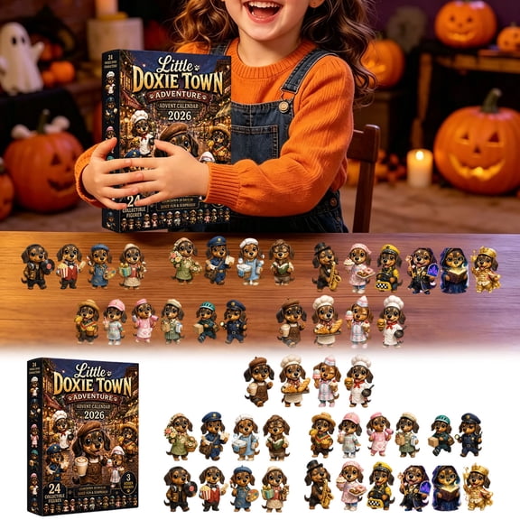 Helloween Countdown Calendar With 2d Acrylic Led Lights 7.09x10.24x1.02 Inches Town Holiday Party Festive Lighted Display