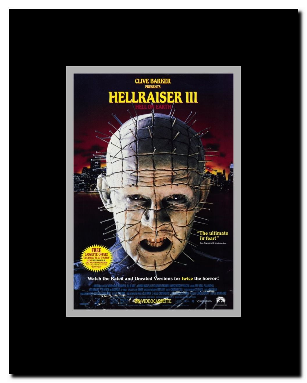 Hellraiser 3: Hell on Earth Framed Movie Poster