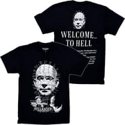 Hellraiser Inferno Mens T-Shirt Pinhead Double Sided Short Sleeve Crewneck Tee X-Small, Black