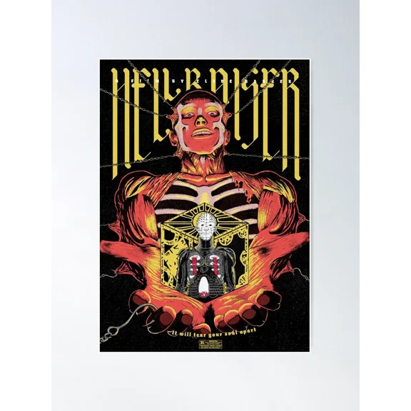 Hellraiser Movie Poster Unframed Size 24''x36'' GooGate