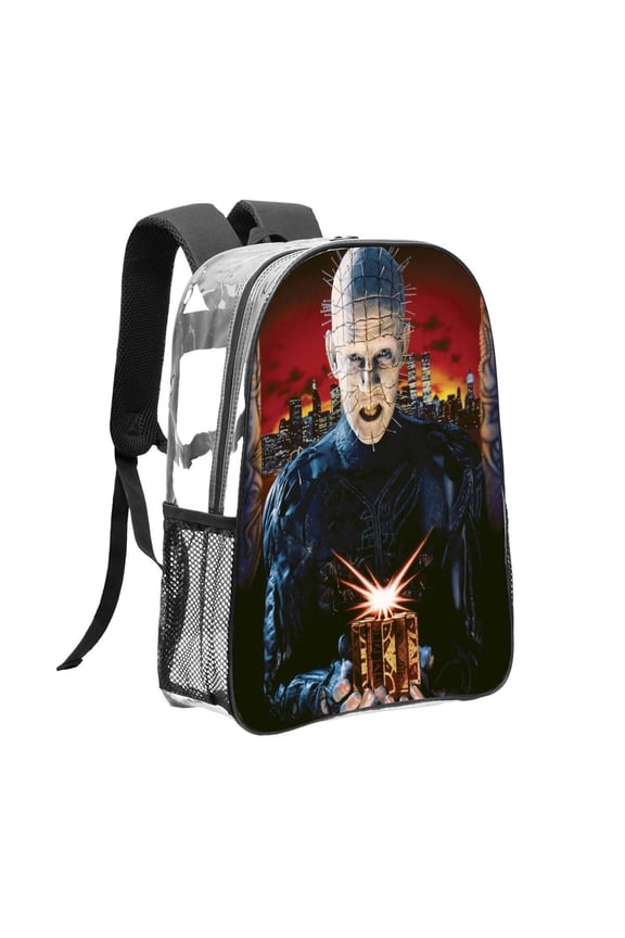 Hellraiser Pattern Transparent Backpack Lightweight And fashionable Showcasing Personality And Leading The Trend