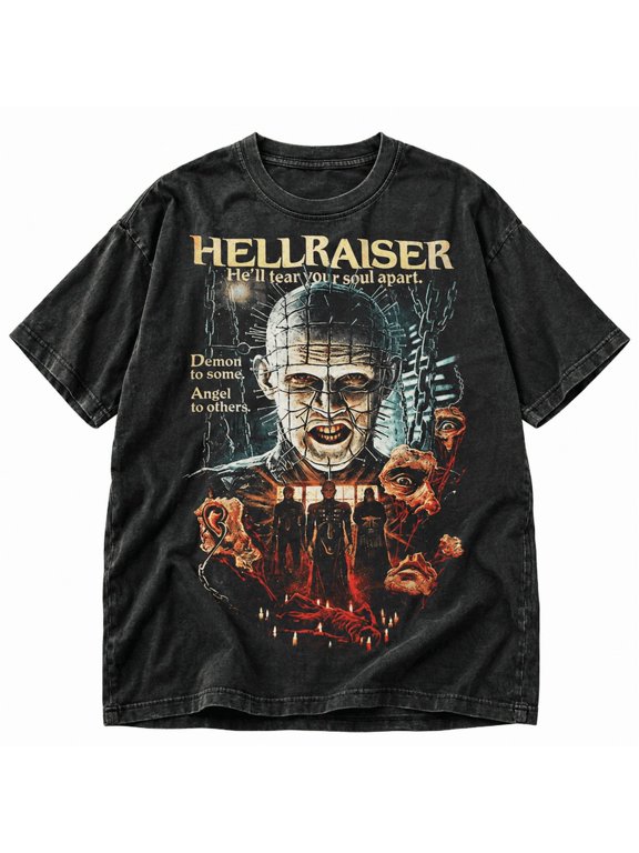 Hellraiser Pinhead Retro Movie Graphic Comfort Colors T-Shirt Sizes S-4XL