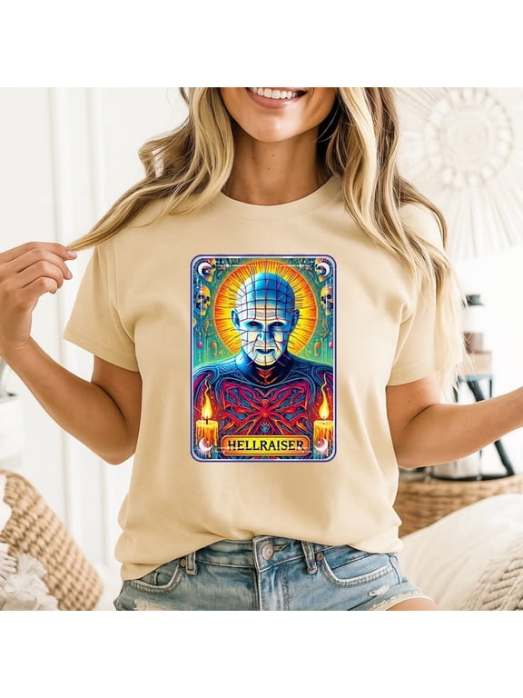 Hellraiser Pinhead Shirt PNG, Retro Horror Movie Graphic T-shirt Sizes S-5XL