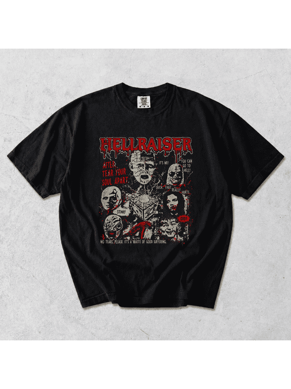 Hellraiser Pinhead Vintage Horror Graphic Comfort Colors T-Shirt Sizes S-4XL