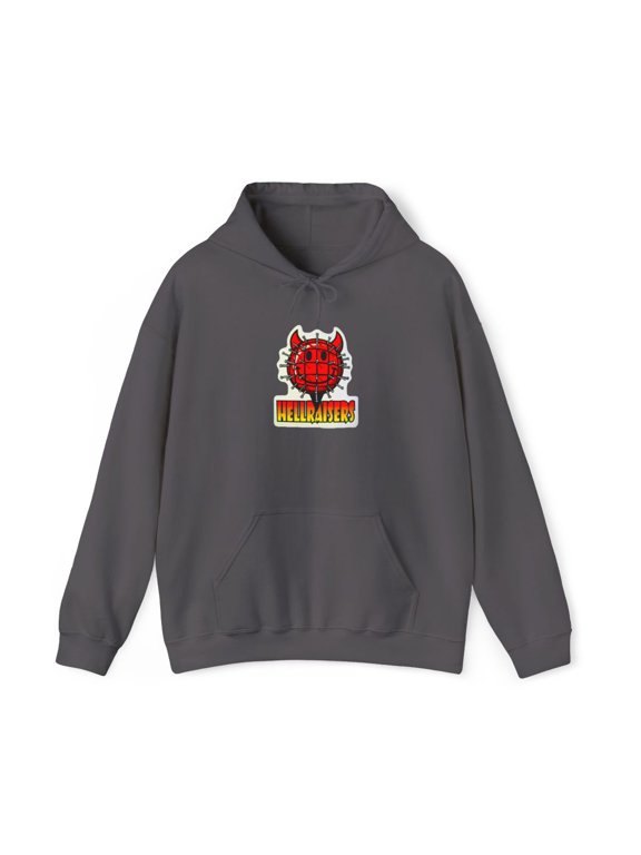 Hellraisers Pinhead World Industries Skateboard 2000s Vintage Rare Hoodie Print - Charcoal / M