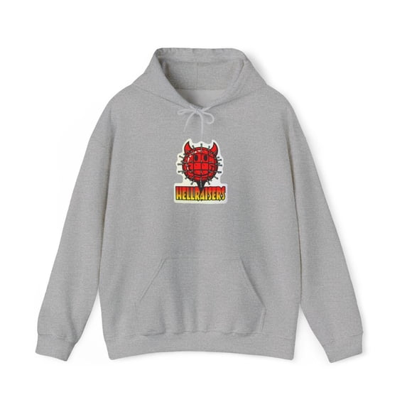 Hellraisers Pinhead World Industries Skateboard 2000s Vintage Rare Hoodie Print - L / Sport Grey